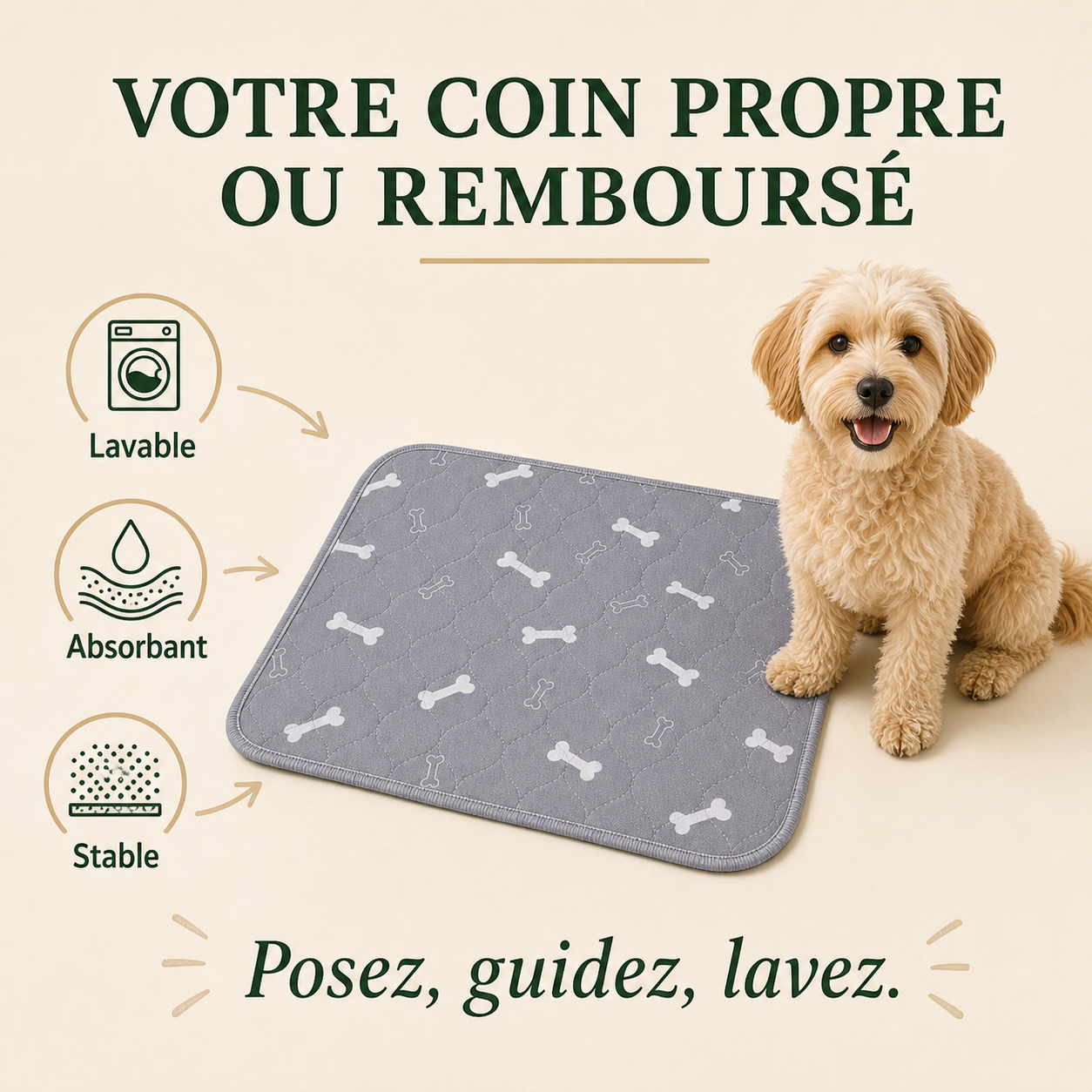 ProprePaws™ - Tapis d'Apprentissage Lavable