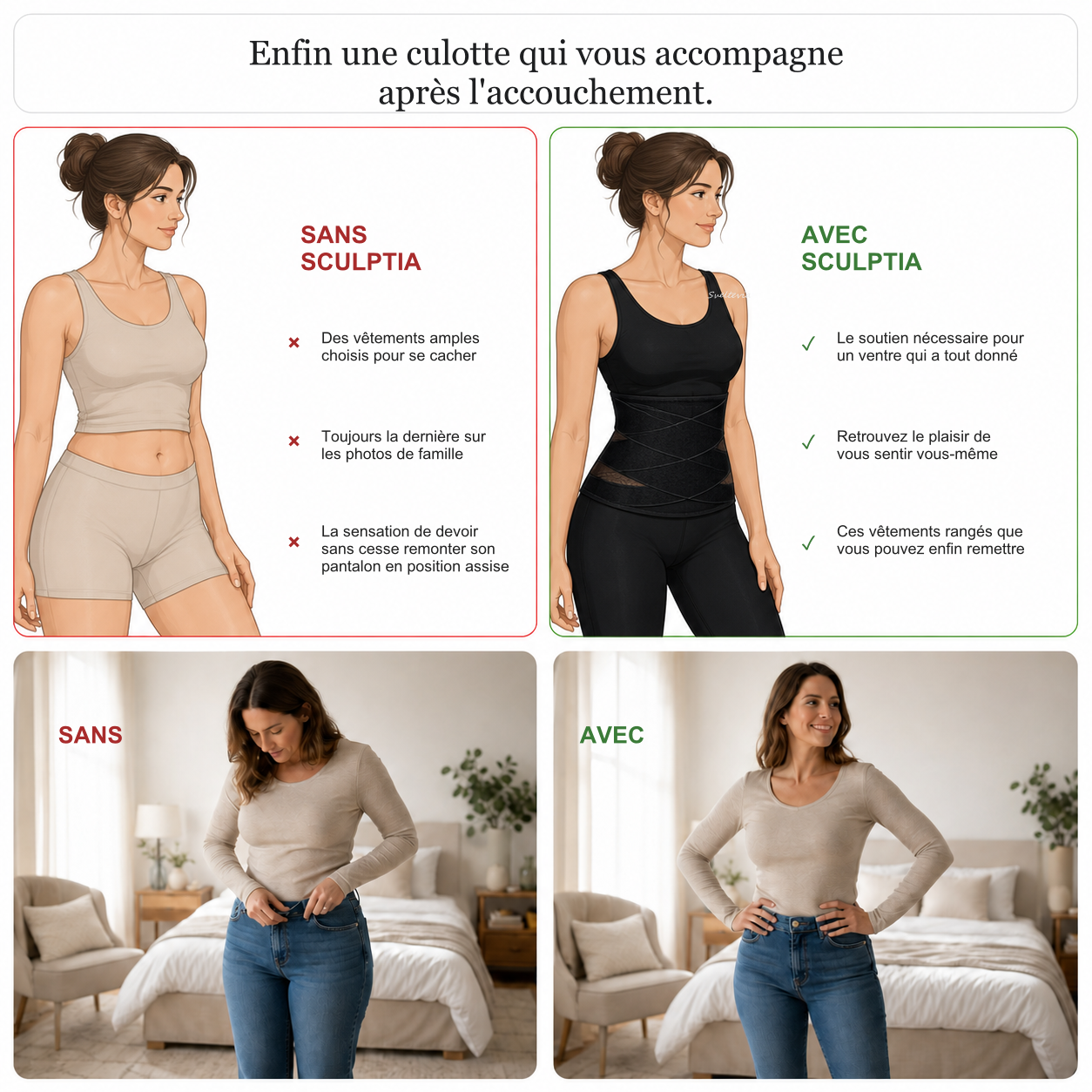 Sculptia - Culotte Gainante à Bandes Croisées