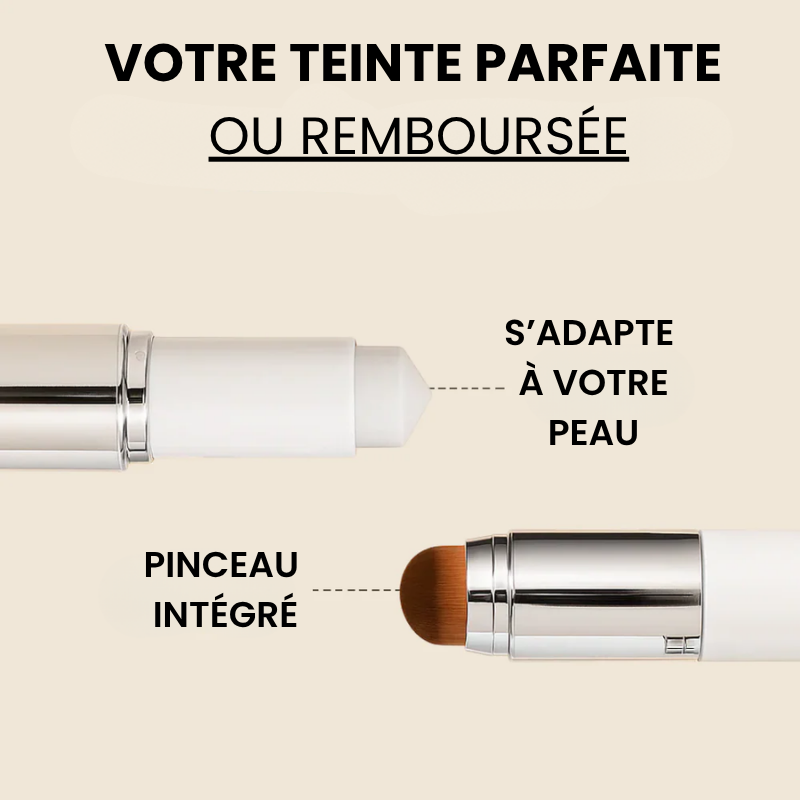 Fond de teint 2-en-1 avec pinceau intégré
