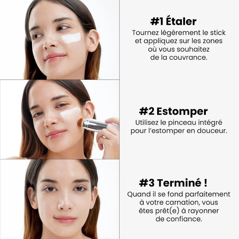 Fond de teint 2-en-1 avec pinceau intégré