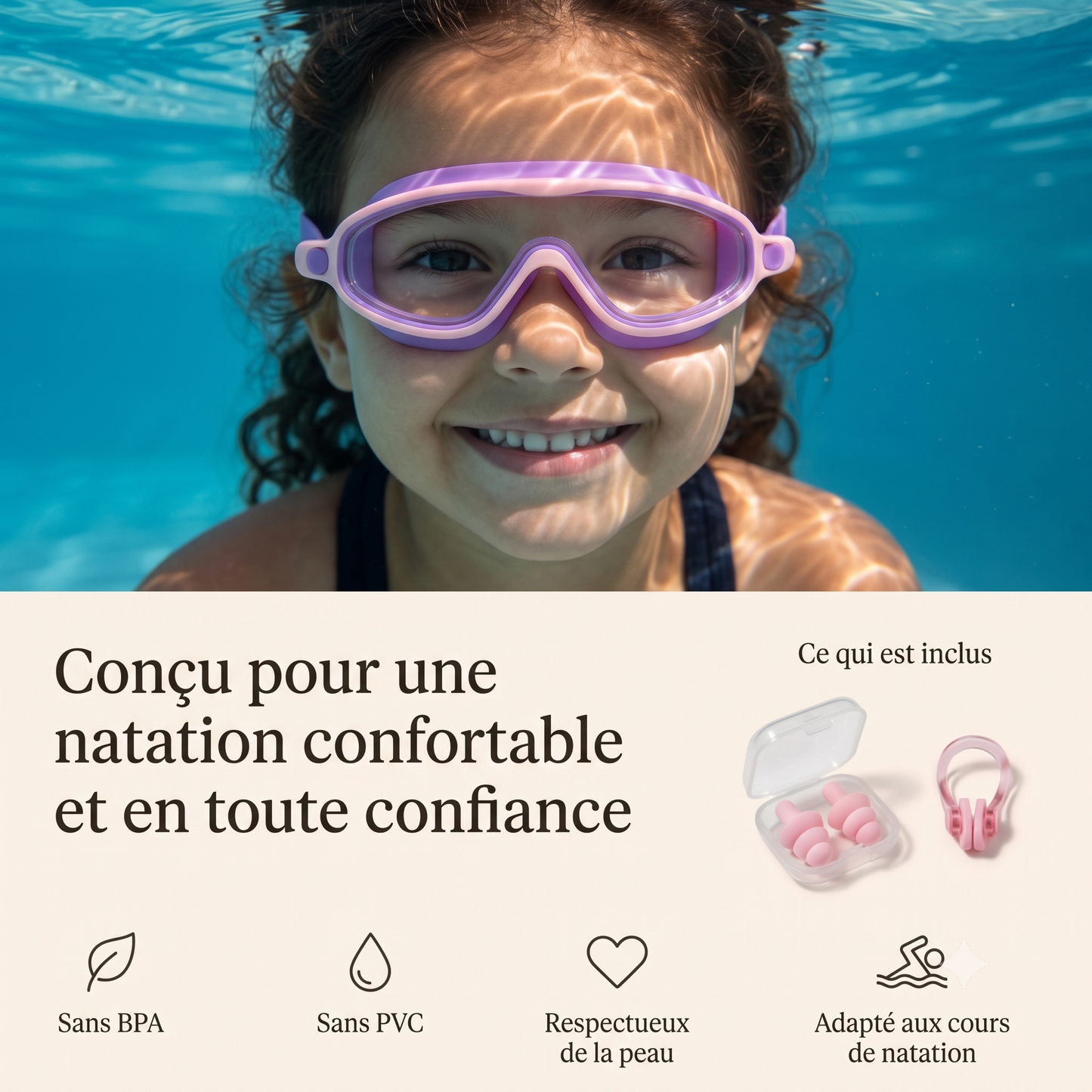HappyPlouf™ - Lunettes de Piscine Clip & Anti-Fuite