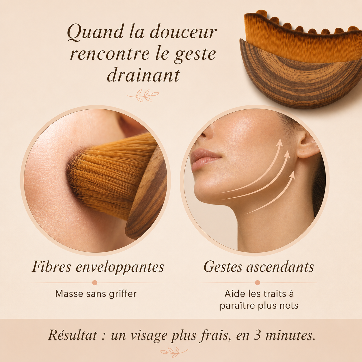 Brosse Drainante Visage - Massage Sculptant