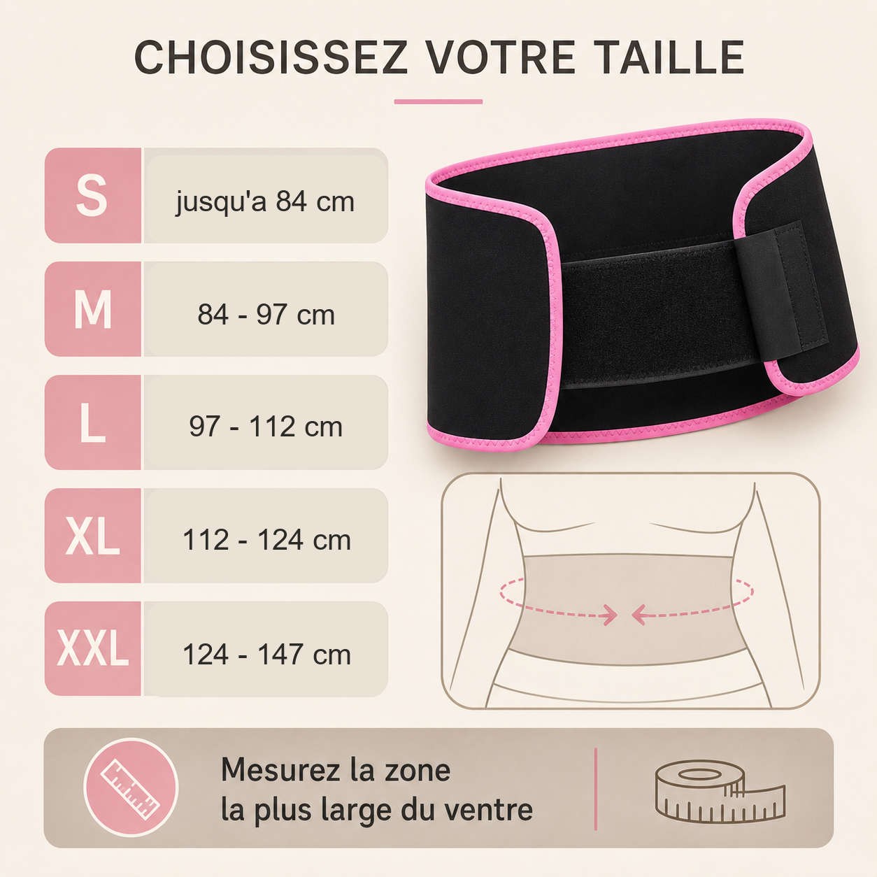 Ceinture de Sudation Taille Sculptée