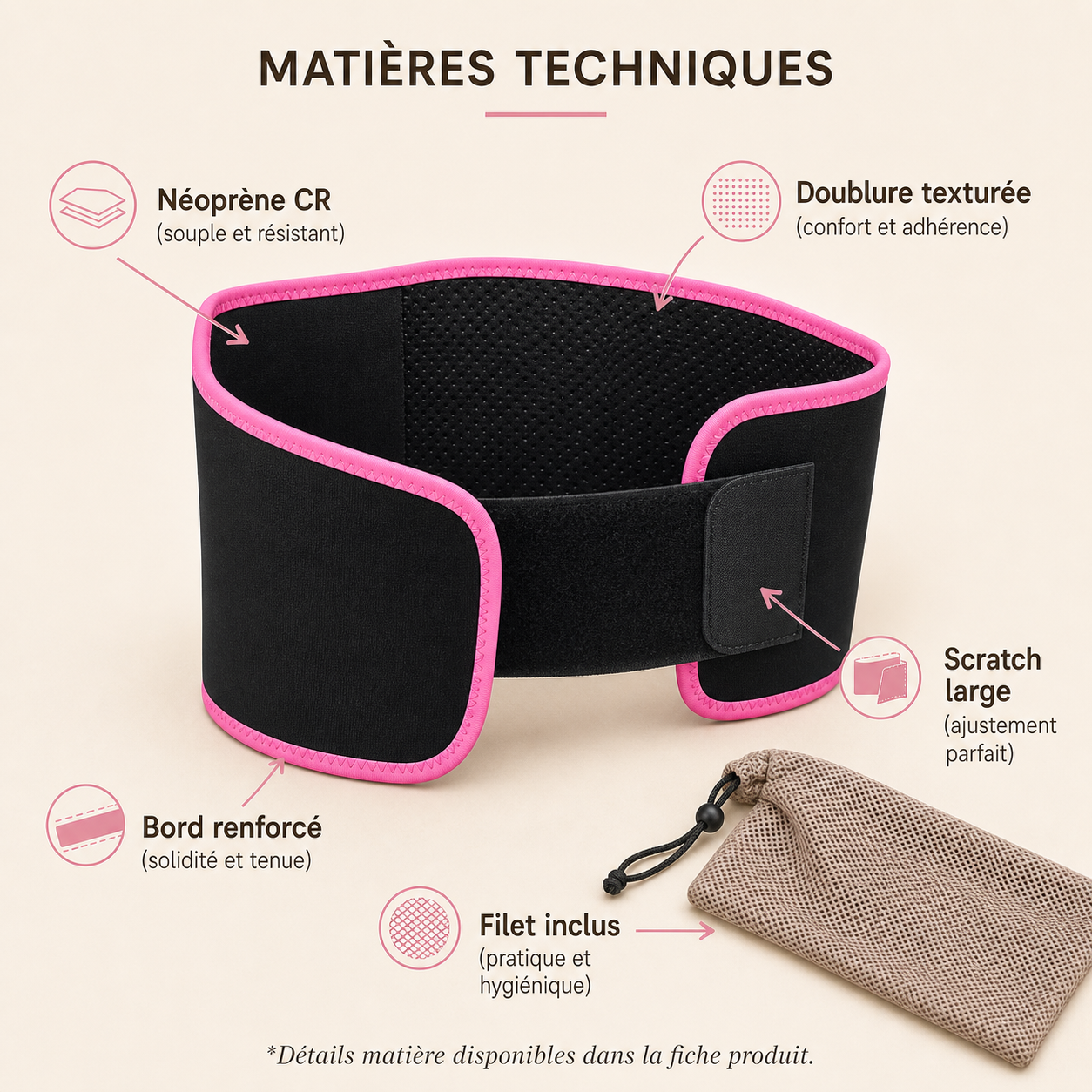 Ceinture de Sudation Taille Sculptée