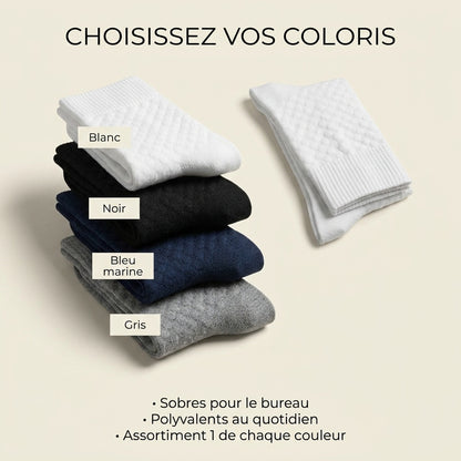Chaussettes Bambou Premium - Pack 4 Paires