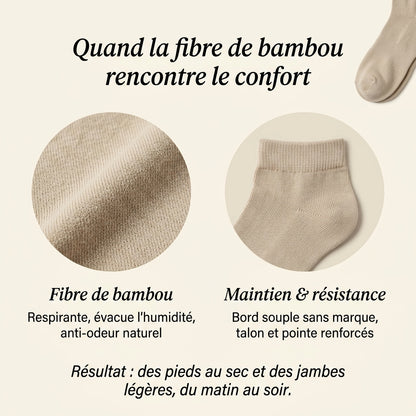 Chaussettes Bambou Premium - Pack 4 Paires