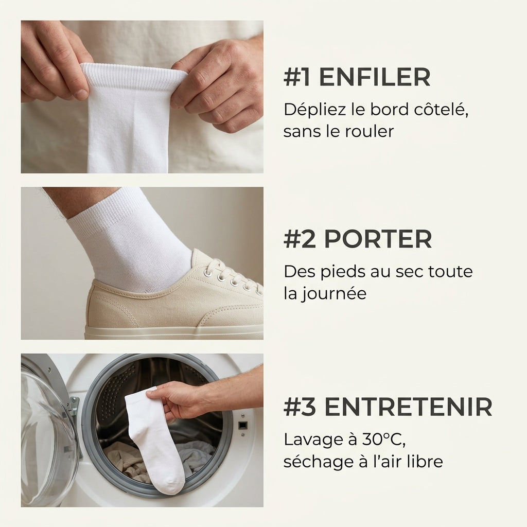 Chaussettes Bambou Premium - Pack 4 Paires