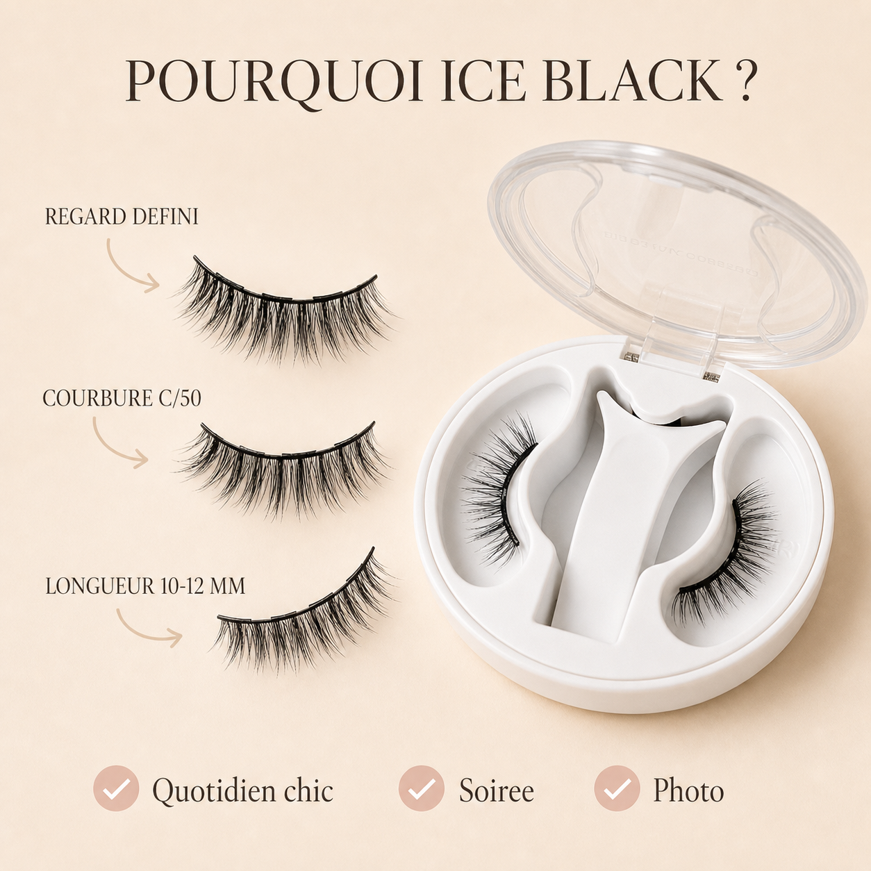 MagnaLash Ice Black - Cils Magnetiques Sans Colle