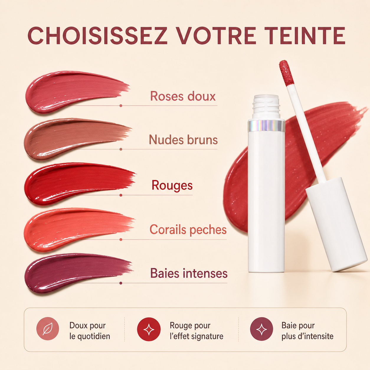 Encre Lèvres Peel-Off - Couleur 10h