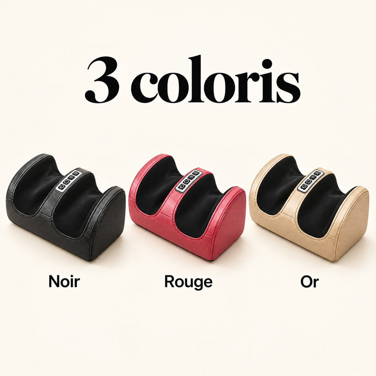 Masseur de pieds en 3 coloris : noir, rouge, or