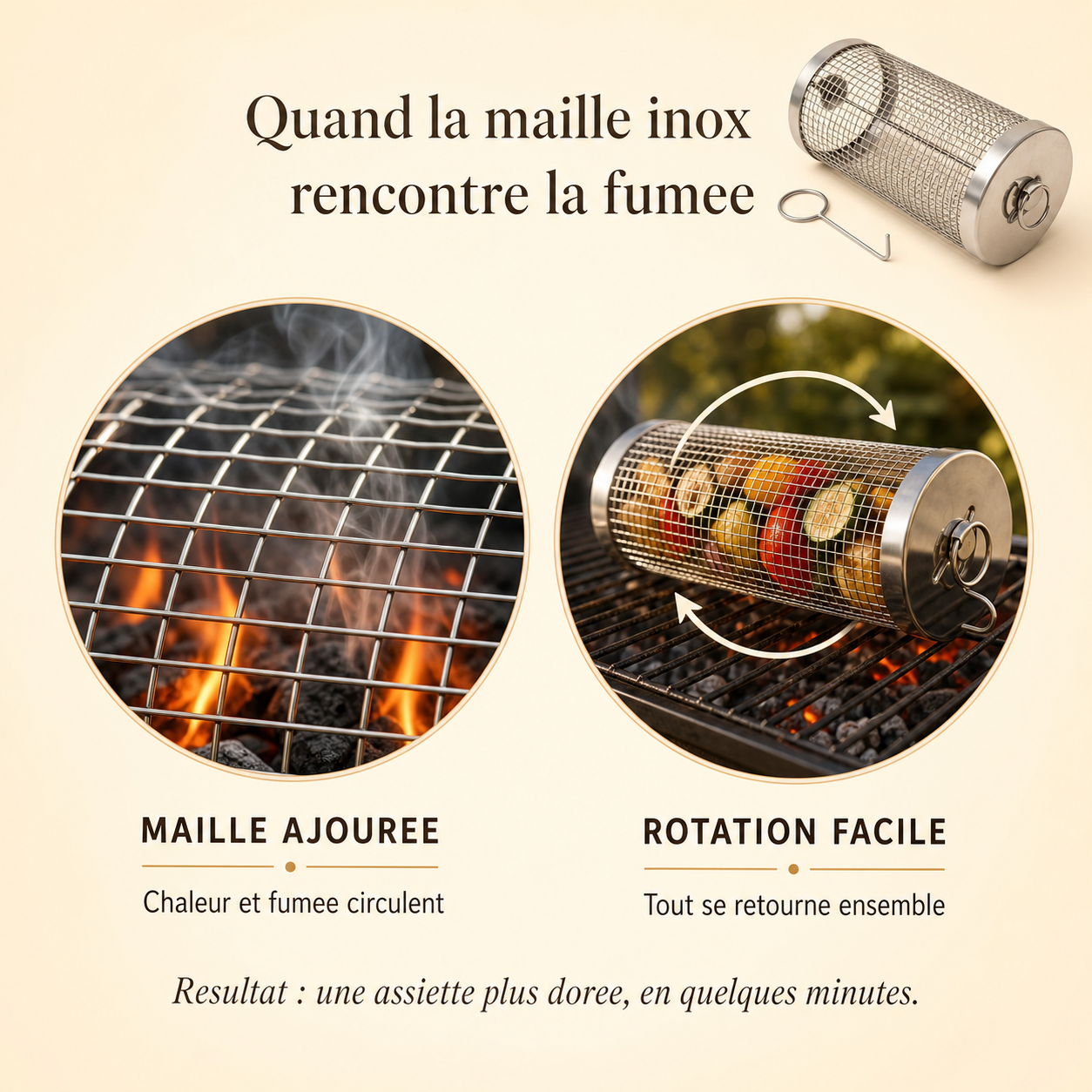 Panier Grill Rotatif