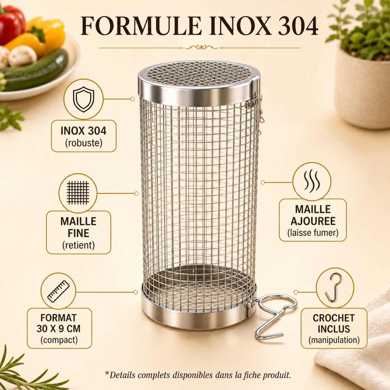 Panier Grill Rotatif
