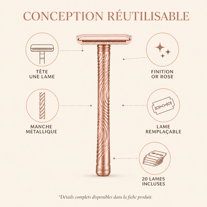 Rosélia™ - Rasoir de Sûreté Or Rose