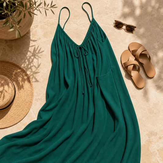 Solarea™ - Robe Longue Dos Nu avec Poches