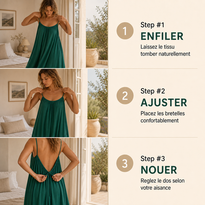 Solarea™ - Robe Longue Dos Nu avec Poches