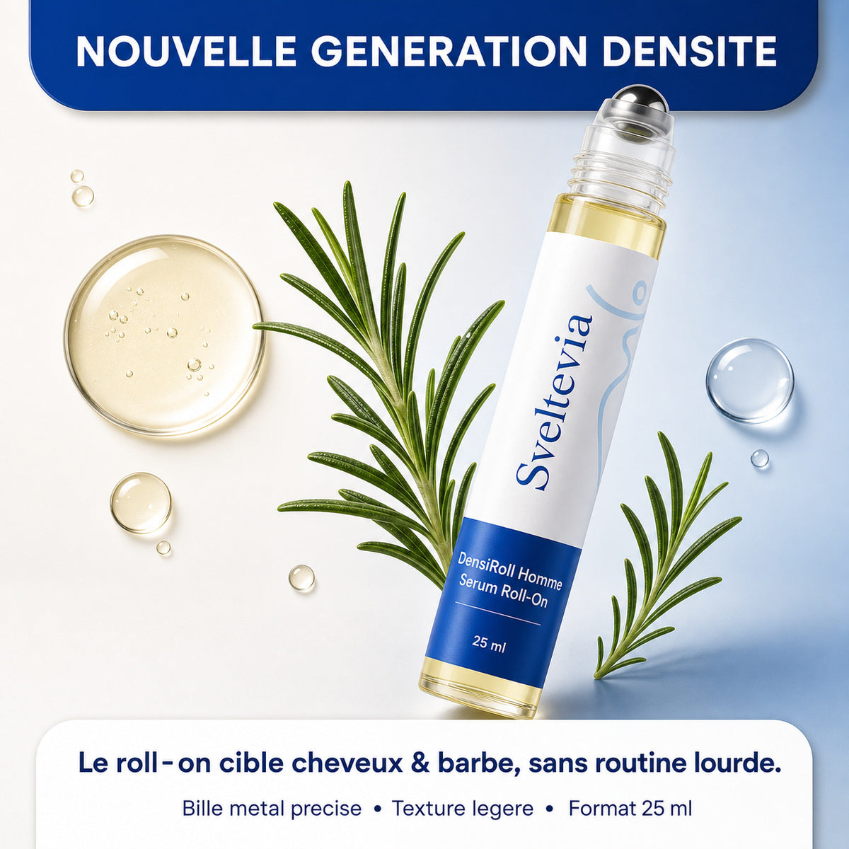 DensiRoll Homme™ - Sérum Roll-On Densité Cheveux & Barbe