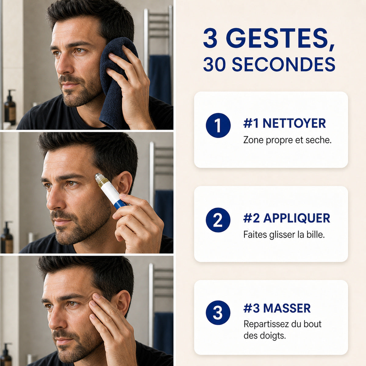 DensiRoll Homme™ - Sérum Roll-On Densité Cheveux & Barbe
