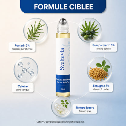 DensiRoll Homme™ - Sérum Roll-On Densité Cheveux & Barbe