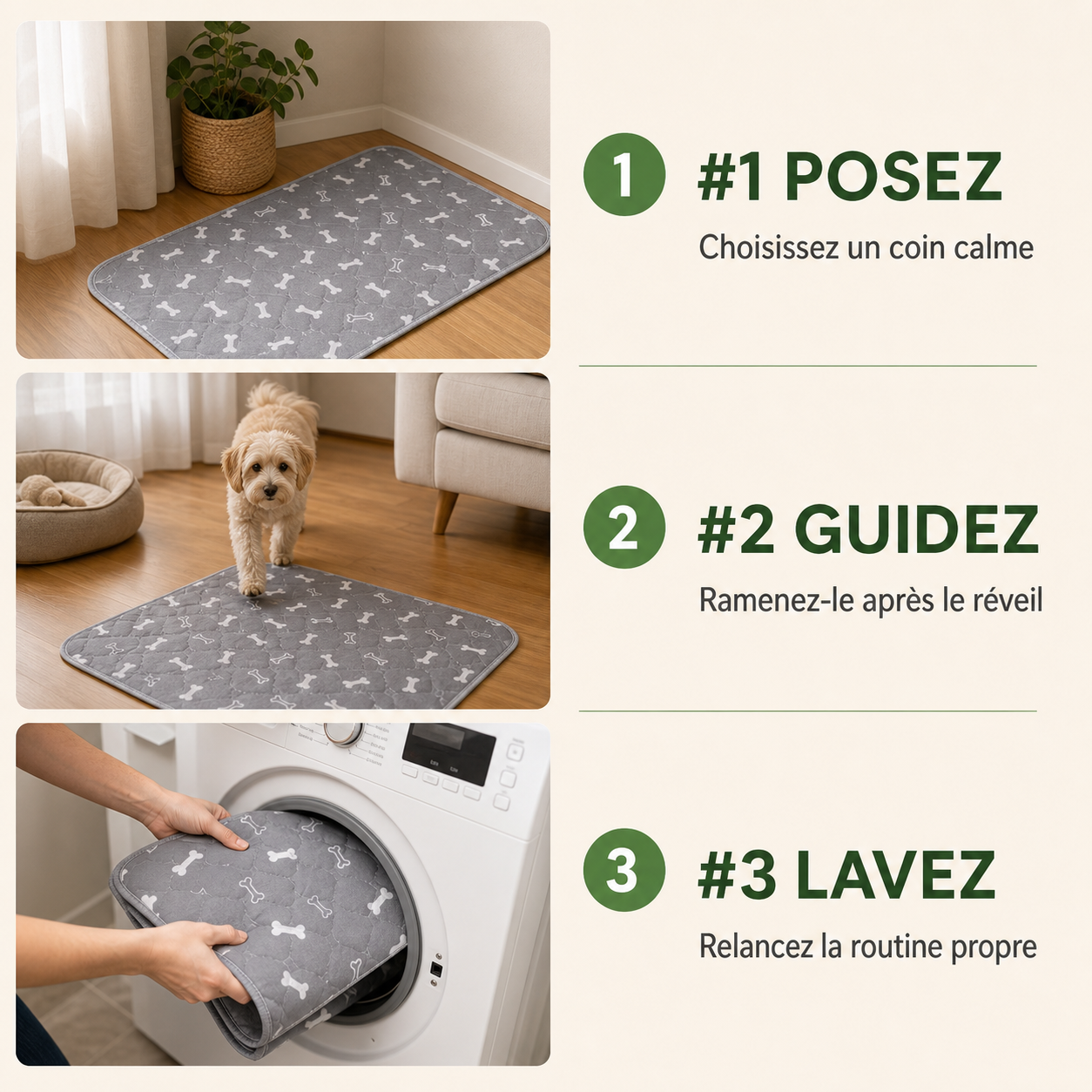 ProprePaws™ - Tapis d'Apprentissage Lavable