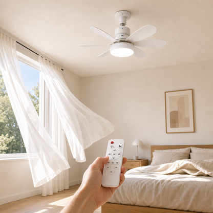 A?roLume en action dans une chambre, pilot? par t?l?commande