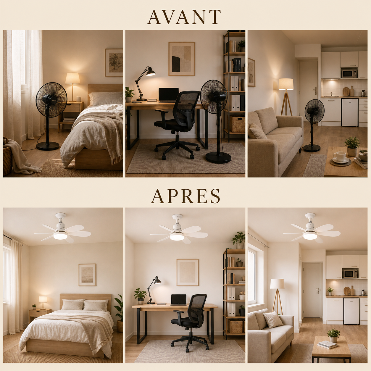 AéroLume™ - Ventilateur Plafond E27 avec Lumière
